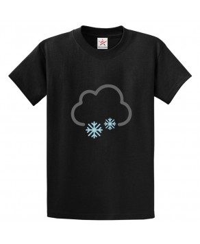 Snow Flakes From Sky Weather Update Classic Unisex Kids and Adults T-Shirt